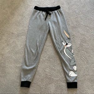 Bugs bunny drawstring gray sweatpants